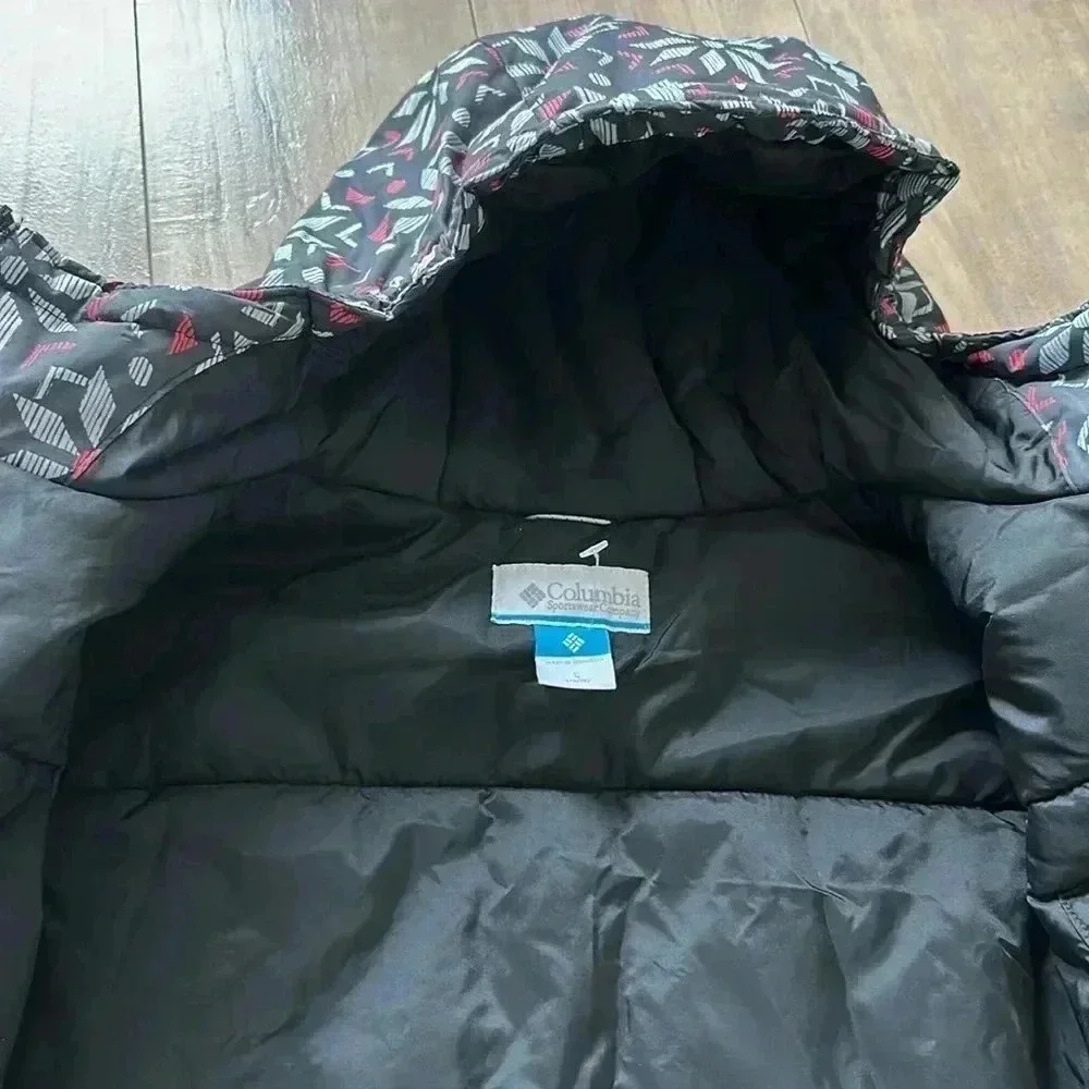 NWT Columbia Kids Youth Horizon Ride Jacket Black/Black Paperflakes Youth Sz L
